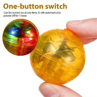 2 Pcs Light Up Cat Balls Motion Activated Interactive Cat