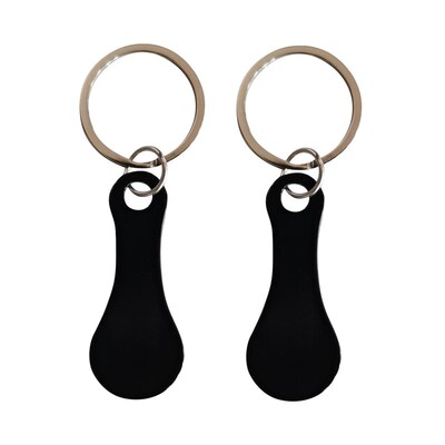 1/3 Pcs Metal Aluminum Alloy Key Ring Coin Holder Keychain S