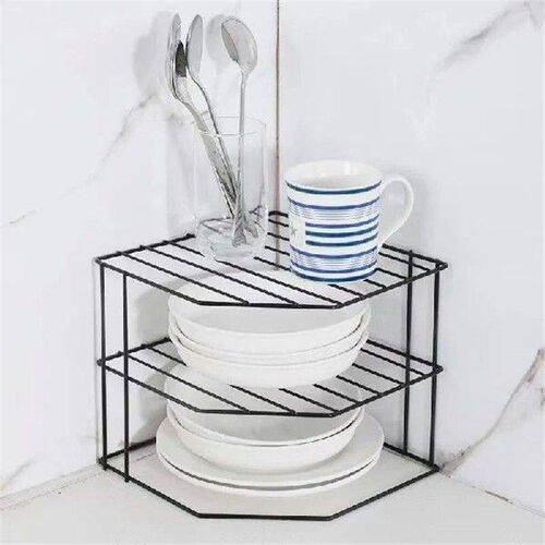 Dish Drying Rack Carbon Steel Kitchen Organizer Corner