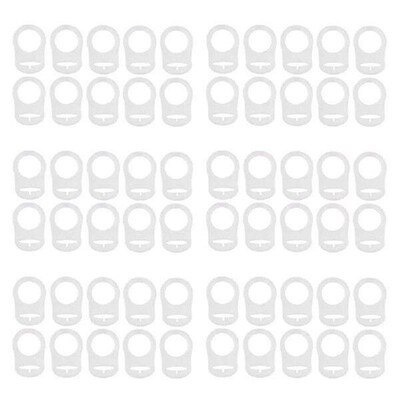 60 Pcs Button Silicone Ring Mam Pacifier Holder Mannequin