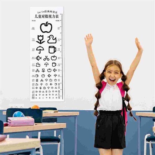 Eye Chart Exam Test Visual Charts Vision Wall Kids Snellen