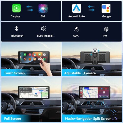 Universal Portable Carplay for Car Screen, Wireless Carplay
