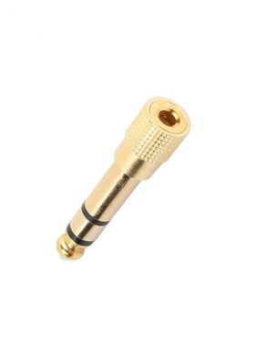 1PCS Jack 6.35mm Male Plug to 3.5mm Female Connector Headph