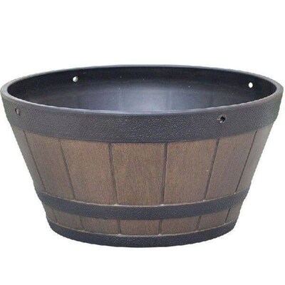 Emption!Flower Pot Barrel Plant Flowerpot Resin Plant