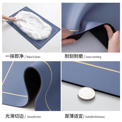 Absorbent felt bedroom entrance door mat bathroom rug carpet