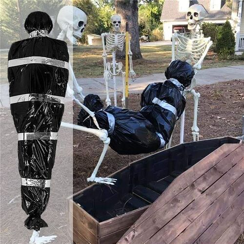 Realistic Scary Hanging Fake Corpse Dead Body In A Bag Infla