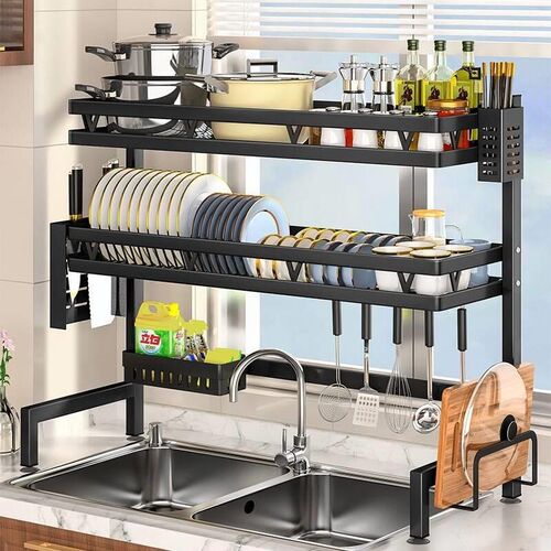 3-Tier Strong Rack kitchen drop large dish rack shelf bowl