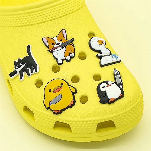 1/10pc Penguin Frog Shoe Decoration Acceorie Cute Duck Cat D
