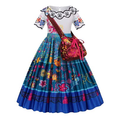 Mirabel Costume Girl Charm Encanto Disguise Dress Birthday P