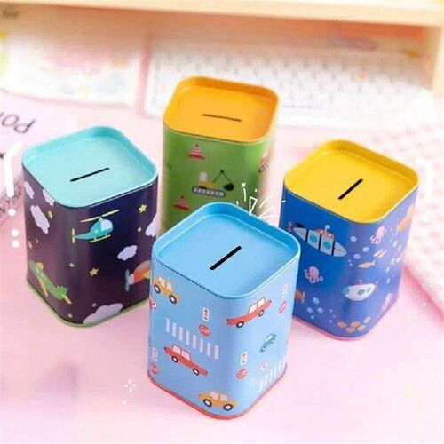2Pcs Creative Unbreakable Square Piggy Bank Rust-proof Mini