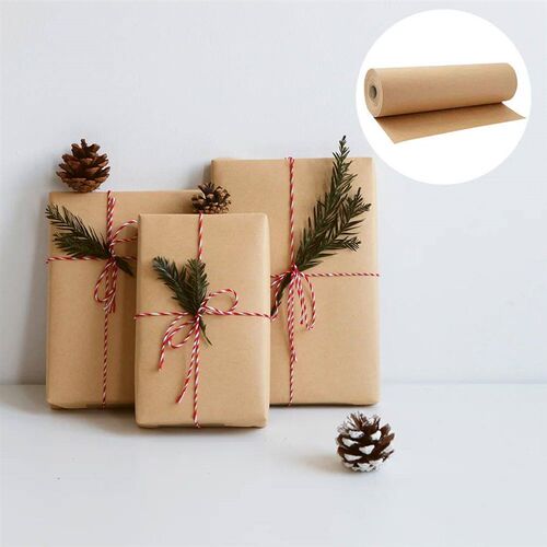 Kraft Paper Gift Packing Brown Wrapping Handmade Gifts House