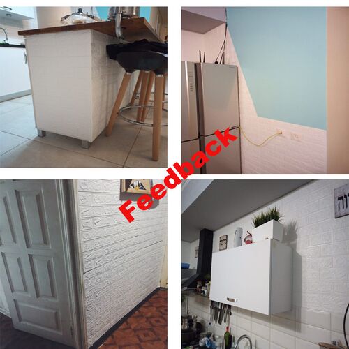 12pcs Brick Foam Panels 3D Wall Stickers Self-adhesive DIY E