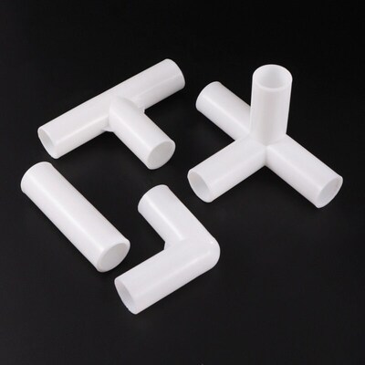 19mm PVC Straight Elbow Cross Connector Joint 60 90 120 135