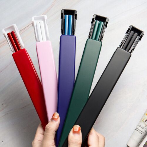 1 Pair Chopstick Stainless Steel Dinnerware Set Lunch Tablew