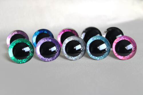 20pcs 9MM to 35mm craft eyes  New Lovely  glitter toy safety