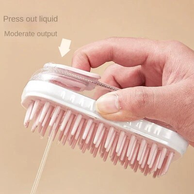 Silicone Bath Brush for Pet, Dog Massage Brush, Cat Foaming