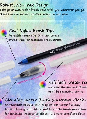 20/48/72 Color Watercolor Markers for Drawing Felt-Tip Pens