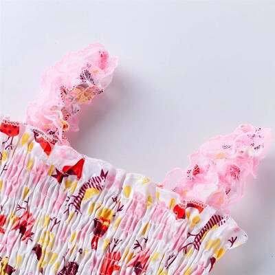 New Girls Summer Backless Romper Baby Lace-up Bloomer Jumpsu