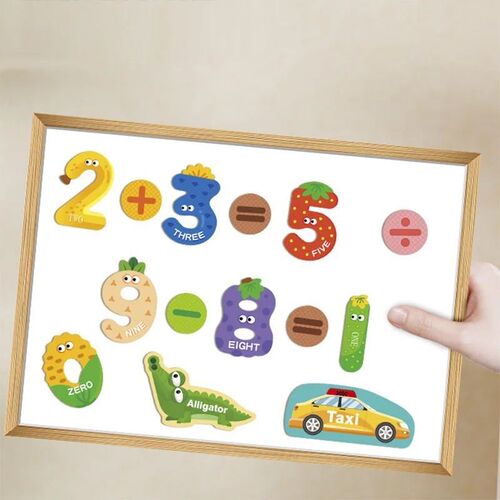 Magnetic Cognitive Matching Puzzle Letters Numbers Animal Ve