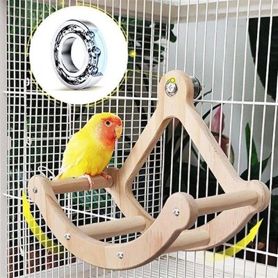 Bird Rotfating Perch Toy Bird Perch Stand Toy Parrot Wheel