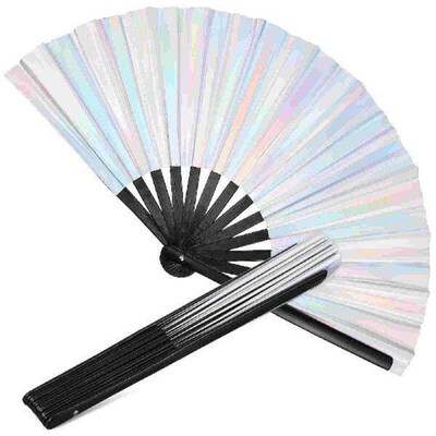 2 Pcs Hand Held Fan Symphony Kung Fu Folding Fans Festival