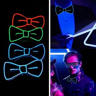 Lights with fZor Hangers Woman LED Tie Bow Suspenders NEW