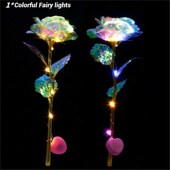 Flowers With Light Simulation Decoration Love Wedding Rose