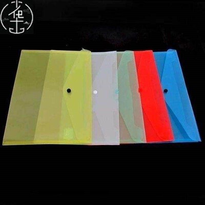 5 pcs a4 plastic document wallets stud folders file office f