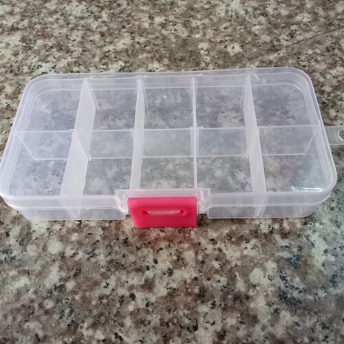 10 Grids Adjustable Transparent Plastic Storage Box for Smal