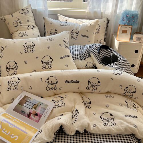 Cartoon Childrens Type A Washed tton Quilt ver Single Piece