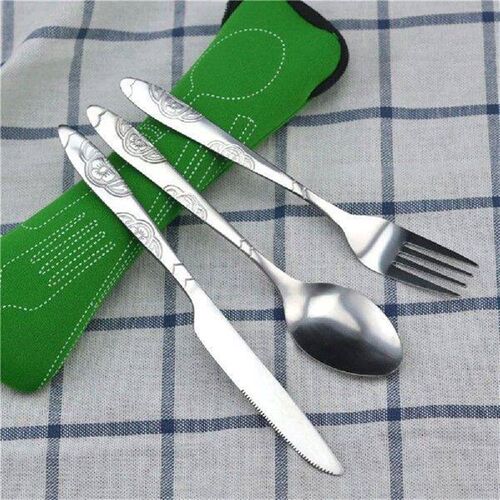 3pcs Stainless Steel Western Food Cutlery Set Steak Knife
