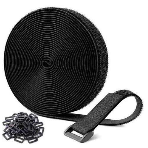 2cm 5/10m Hook and Looped Strap with 25/50 Buckles Reusable