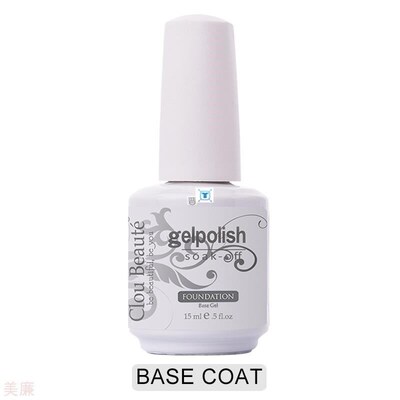 Clou Beaute Base And Top Coat Gel Nail Polish UV 15ml Transp