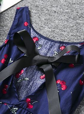 2021 Todder Baby Girl Summer Dress Cherry Printed Tutu Girls