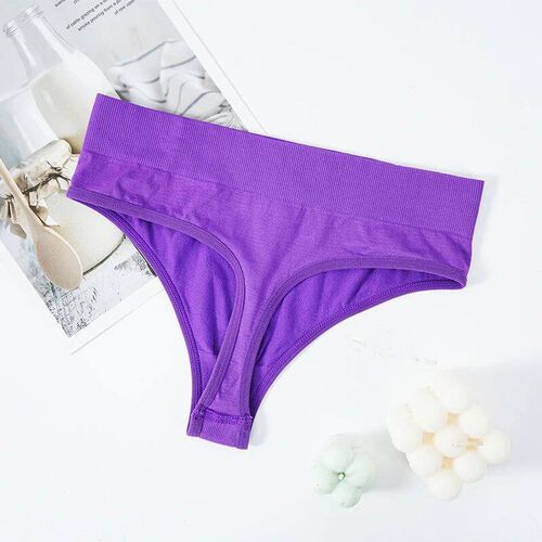2PCS/SET High Waist Seamless Thongs Women T-back Panties M-2