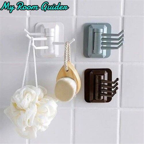 Creative Nordic Rotating Sticky Hook Bathroom Kitchen Wall