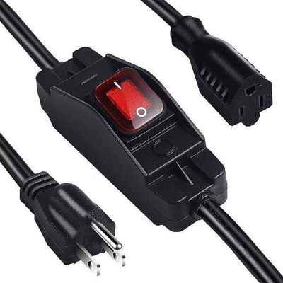 Waterproof Inline Cord Switch Extension Cord For Outdoor