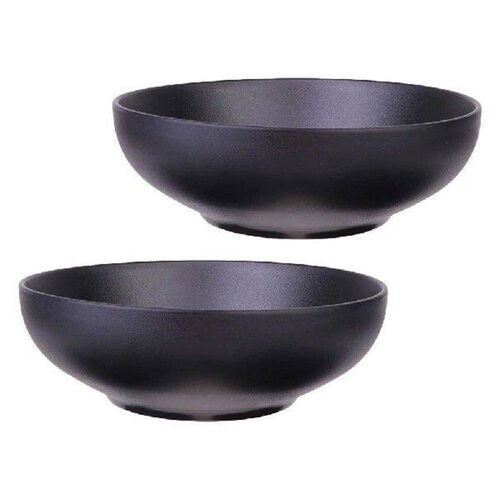 2 Pcs Imitation Porcelain Rice Bowl Melamine Ramen Noodles