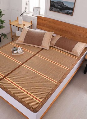 Bamboo Mat New Summer Straw Mat  Skin-friendly Carbonized Su