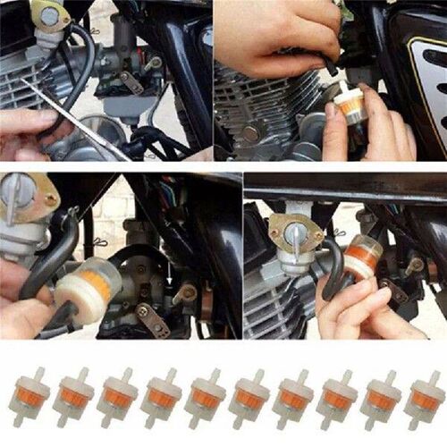 10Pcs A Quad Petrol Gas Inline Fuel Filter Dirt Pit Bike