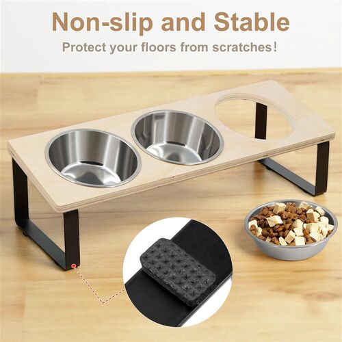 Elevated Cat Bowls Feeder 15 Tilted Raised Feeding & Water