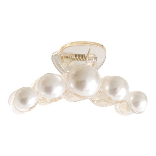 New Elegant Pearl Grab Clip Back Head Big Small Hair Grab El