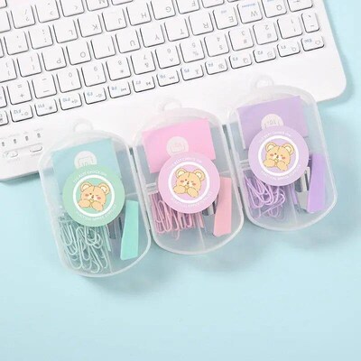 Mini Morandi Color Metal Stapler Set with Staples Binding To
