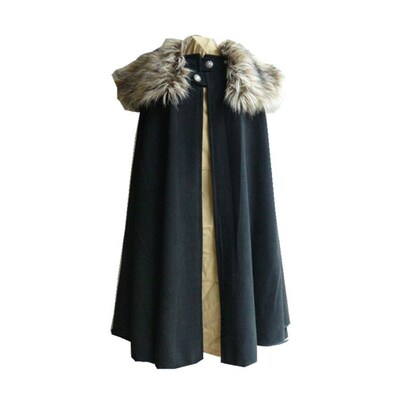 In Stock 2025 Mens Woolen at Retro Solid lor Steampunk Cloa
