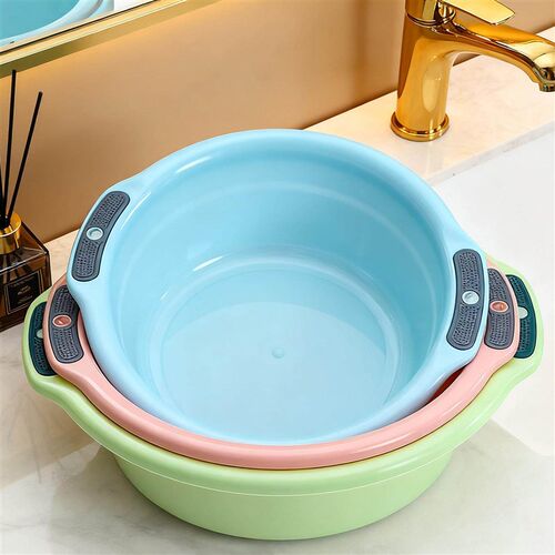Nordic Solid Color Face Washing Basin, Home Use Plastic Basi