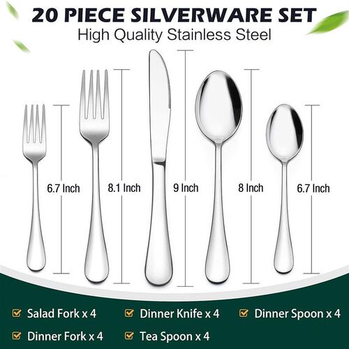 Silverware Flatware Cutlery Set Knife Fork Spoon Utensils