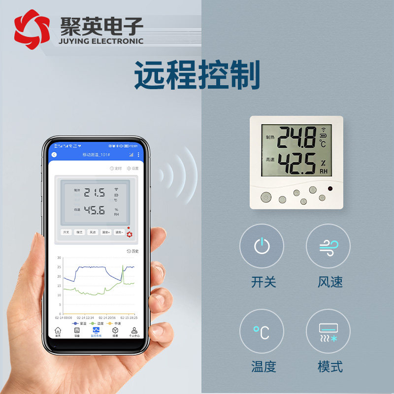 中央空调控制面板开关家用办公室库房温湿度监控空调风机自动控制