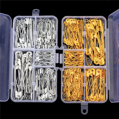 1Set 27/32/38/45/55mm Safety Pins Box DIY Sewing Tools Iron