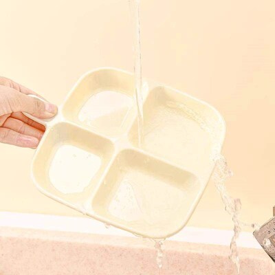 Fruit platter with handle, four-compartment plate, serving d