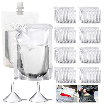 100ml-500ml  Travel Drink Spout Pouches Transparent Plastic